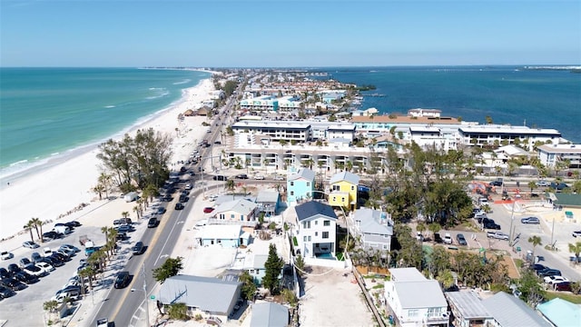 103 4th St N Unit A, Bradenton Beach, FL 34217 - aerial view of property and surrounding area featuring waterfront with a beach