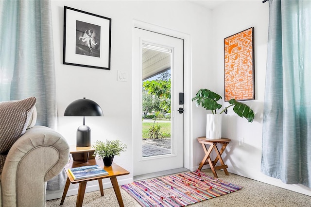 302 Pavonia Rd, Nokomis, FL 34275 - entryway featuring speckled floor