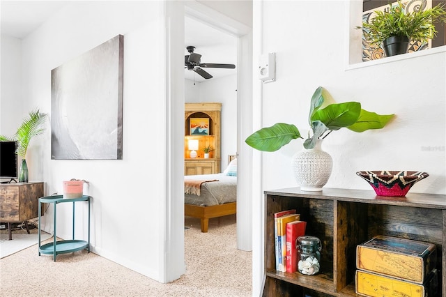 302 Pavonia Rd, Nokomis, FL 34275 - hallway with speckle patterned floor and baseboards