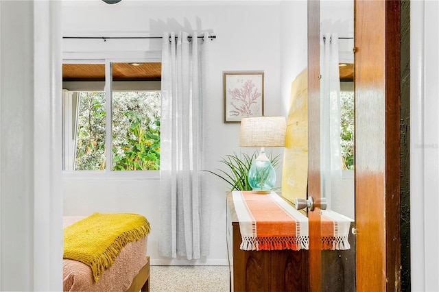 302 Pavonia Rd, Nokomis, FL 34275 - sitting room with speckled floor