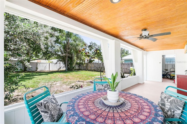 302 Pavonia Rd, Nokomis, FL 34275 - view of patio / terrace with a ceiling fan
