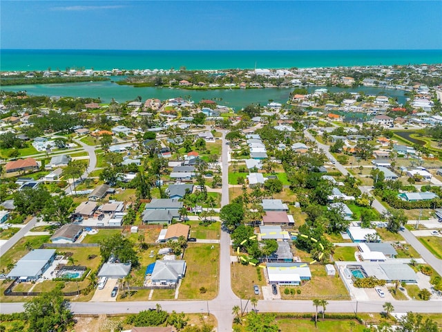 302 Pavonia Rd, Nokomis, FL 34275 - aerial view of property's location featuring a large body of water and nearby suburban area