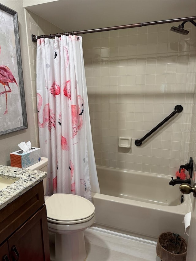 2841 74th St W Unit 2841, Bradenton, FL 34209 - bathroom with vanity and shower / tub combo with curtain