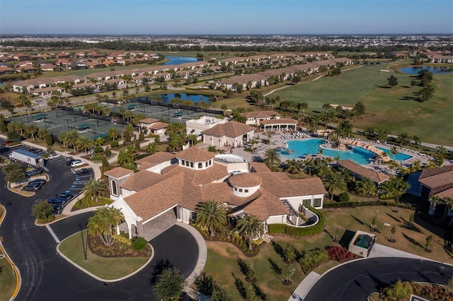 5624 Palmer Cir Unit 206, Bradenton, FL 34211 - aerial view of property and surrounding area with a large body of water and nearby suburban area