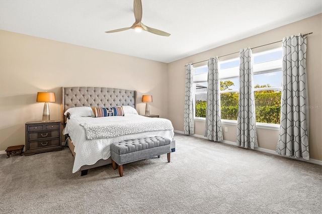 8272 Summer Night Rd, Sarasota, FL 34241 - carpeted bedroom featuring baseboards and a ceiling fan