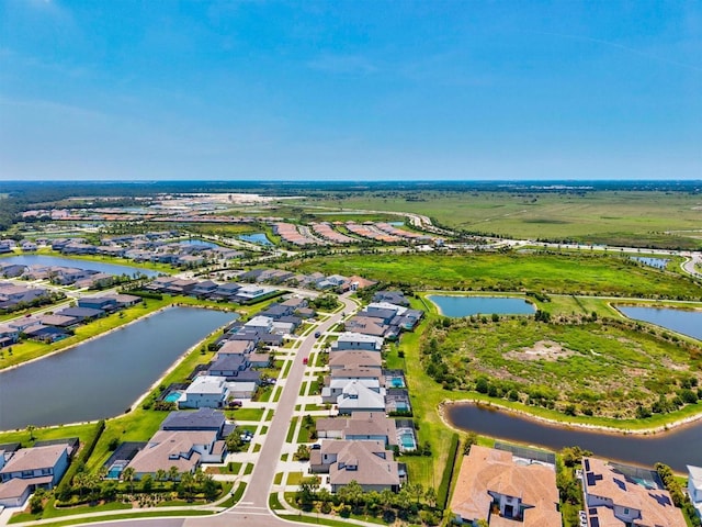 8272 Summer Night Rd, Sarasota, FL 34241 - aerial perspective of suburban area featuring a large body of water