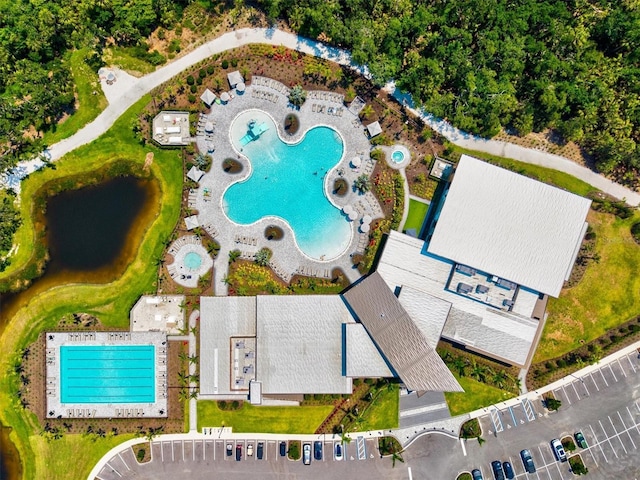 8272 Summer Night Rd, Sarasota, FL 34241 - aerial view of a pool area