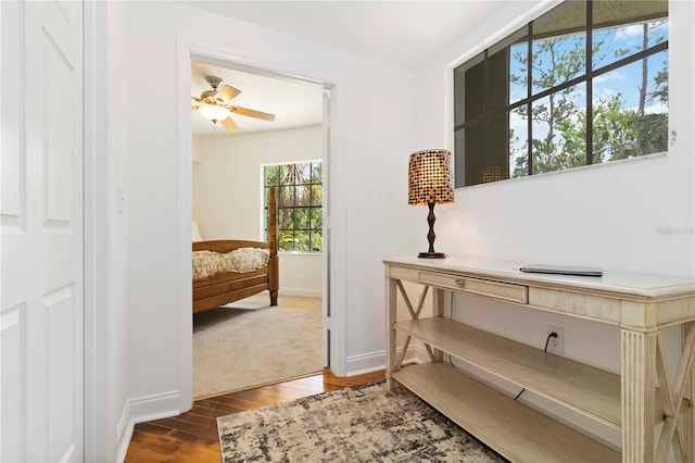 5401 Bentgrass Dr Unit 1-113, Sarasota, FL 34235 - corridor featuring wood finished floors and baseboards