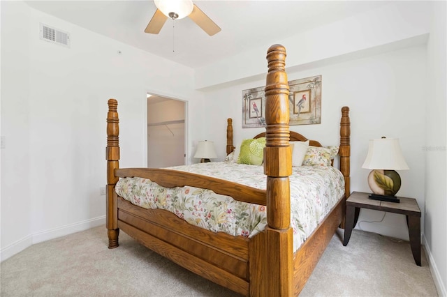 5401 Bentgrass Dr Unit 1-113, Sarasota, FL 34235 - bedroom featuring carpet flooring, baseboards, and ceiling fan