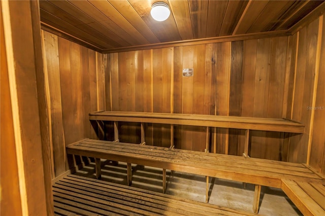 9393 Midnight Pass Rd Unit 603, Sarasota, FL 34242 - sauna / steam room featuring wood ceiling and wood walls