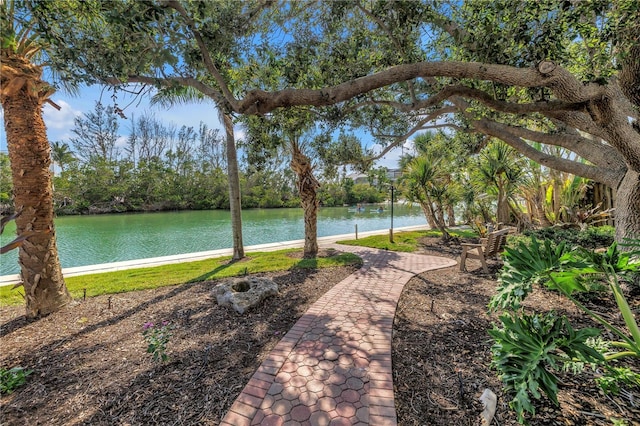 9393 Midnight Pass Rd Unit 603, Sarasota, FL 34242 - view of yard with a water view