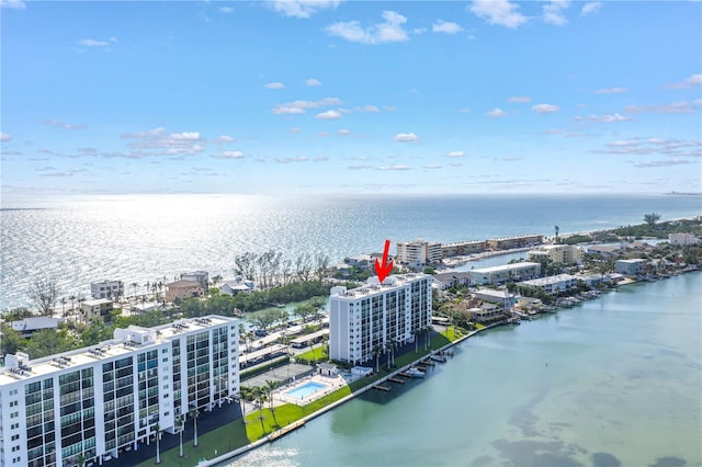 9393 Midnight Pass Rd Unit 603, Sarasota, FL 34242 - bird's eye view of a large body of water and apartment complex / building