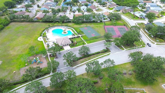 4727 Sabal Key Dr Unit 4727, Bradenton, FL 34203 - aerial view of property's location featuring a pool area and nearby suburban area