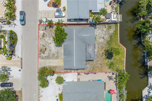 310 Avenida Milano, Sarasota, FL 34242 - aerial view of property and surrounding area featuring property boundaries highlighted