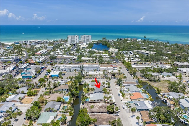310 Avenida Milano, Sarasota, FL 34242 - aerial view of property and surrounding area with a large body of water