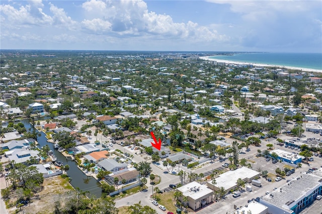 310 Avenida Milano, Sarasota, FL 34242 - aerial overview of property's location featuring a large body of water