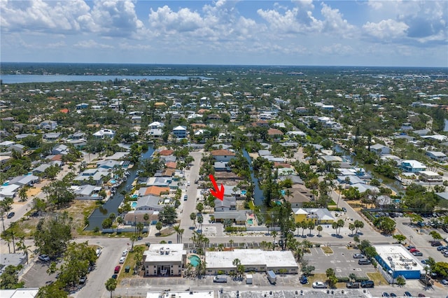 310 Avenida Milano, Sarasota, FL 34242 - aerial perspective of suburban area featuring a large body of water