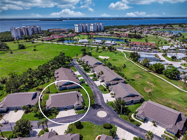 1612 Fairway Oaks Dr, Palmetto, FL 34221 - aerial view of property's location with a nearby body of water, a golf course, and nearby suburban area