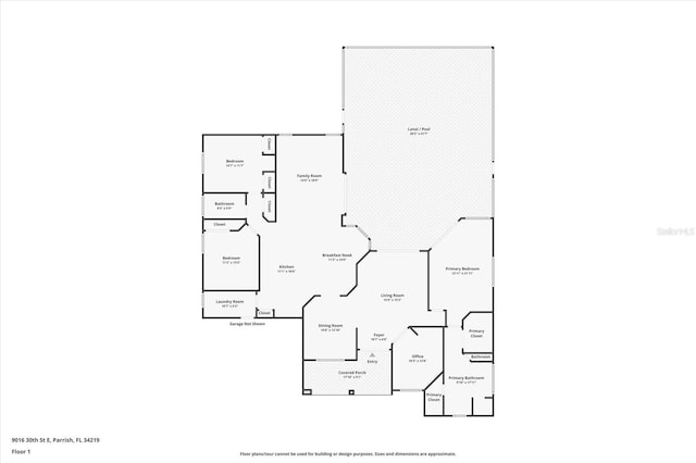 9016 30th St E, Parrish, FL 34219 - floor plan / room layout