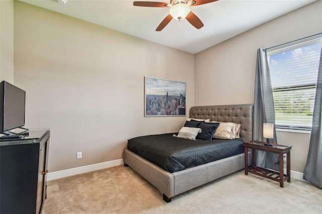 16246 26th St E, Parrish, FL 34219 - bedroom featuring light colored carpet, baseboards, and ceiling fan