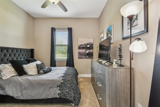 16246 26th St E, Parrish, FL 34219 - bedroom with light carpet, baseboards, and a ceiling fan