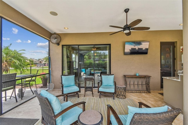 16246 26th St E, Parrish, FL 34219 - view of patio featuring ceiling fan