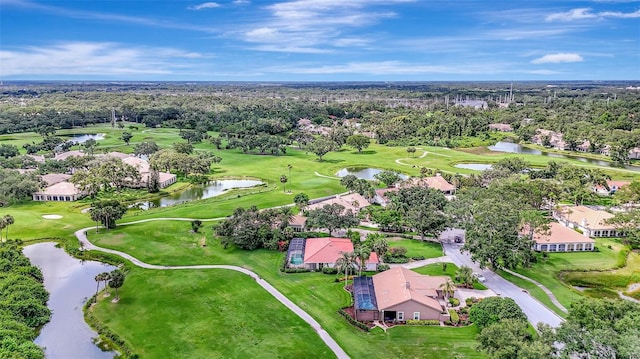 3388 Highlands Bridge Rd, Sarasota, FL 34235 - aerial view of residential area with a golf club, a large body of water, and a tree filled landscape