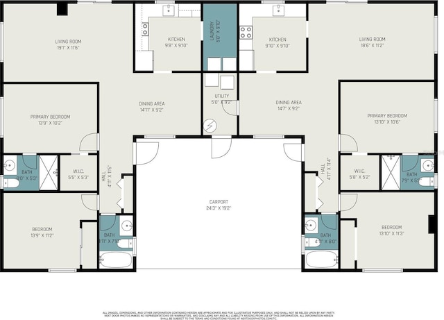3921 Marlborough Pl, Sarasota, FL 34241 - floor plan / room layout