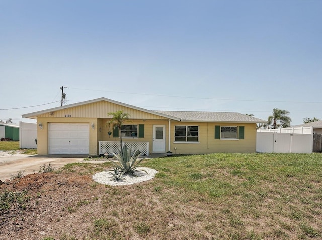 1190 Jamaica Rd, Venice, FL 34293 - single story home with an attached garage and driveway