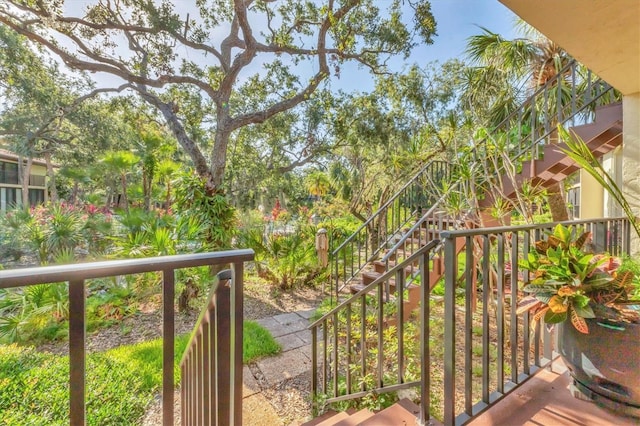 6501 Mourning Dove Dr Unit 215, Bradenton, FL 34210 - balcony featuring stairs