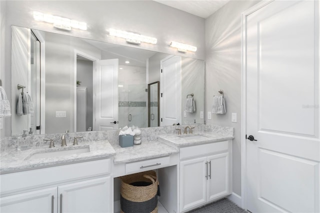 15752 Sacile Ln, Bradenton, FL 34211 - full bath with double vanity and a stall shower
