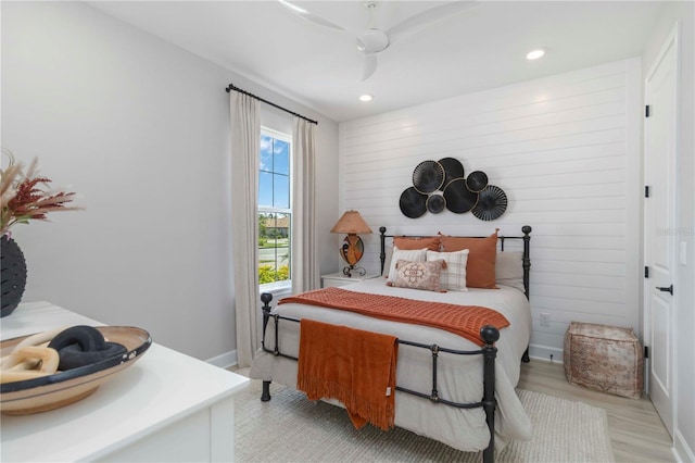 15752 Sacile Ln, Bradenton, FL 34211 - bedroom featuring light wood finished floors, recessed lighting, and baseboards