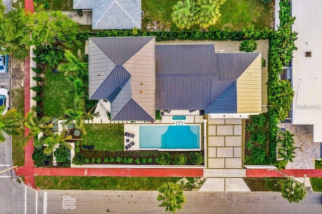 340 Jackson Dr, Sarasota, FL 34236 - aerial view of property and surrounding area with a pool area