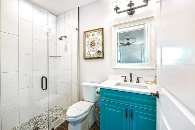 340 Jackson Dr, Sarasota, FL 34236 - full bath with toilet, a stall shower, and vanity