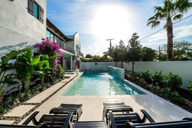 340 Jackson Dr, Sarasota, FL 34236 - view of swimming pool with a fenced backyard and a patio