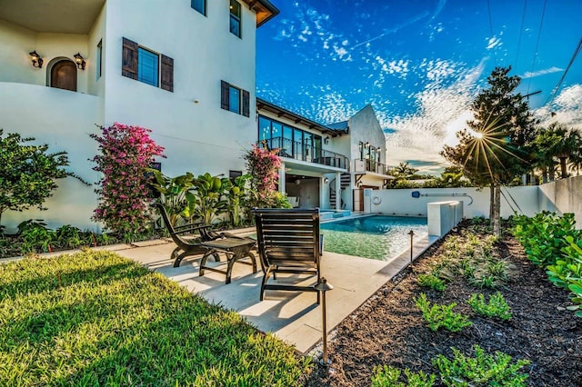 340 Jackson Dr, Sarasota, FL 34236 - view of swimming pool featuring stairway and a patio