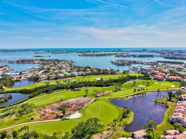 1324 Augusta Ln S, Saint Petersburg, FL 33707 - aerial perspective of suburban area with a large body of water and a golf club