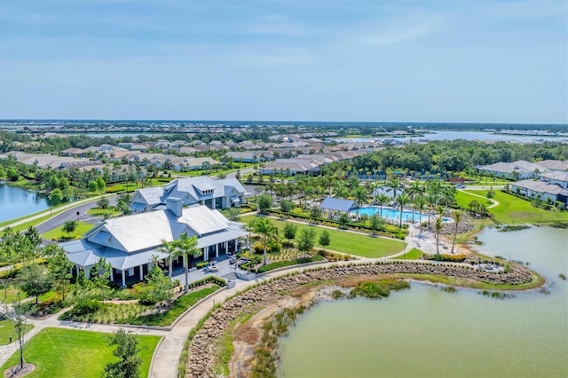 8069 Tidal Pointe Way, Sarasota, FL 34240 - aerial view of residential area with a large body of water