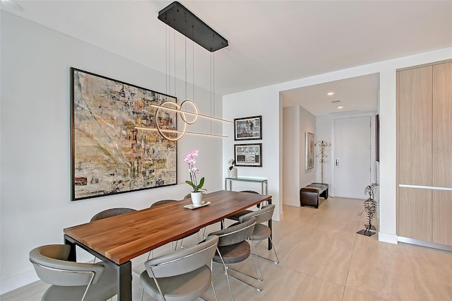 301 Quay Commons Unit 1208, Sarasota, FL 34236 - dining space featuring recessed lighting and baseboards
