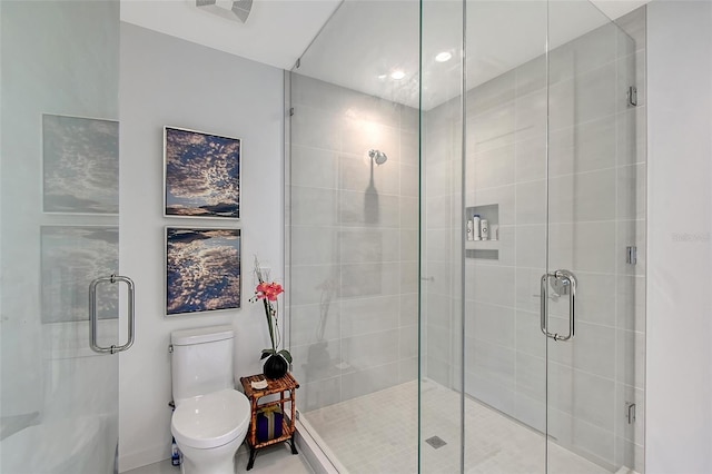 301 Quay Commons Unit 1208, Sarasota, FL 34236 - bathroom with toilet and a shower stall