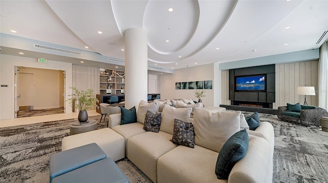 301 Quay Commons Unit 1208, Sarasota, FL 34236 - living room with recessed lighting