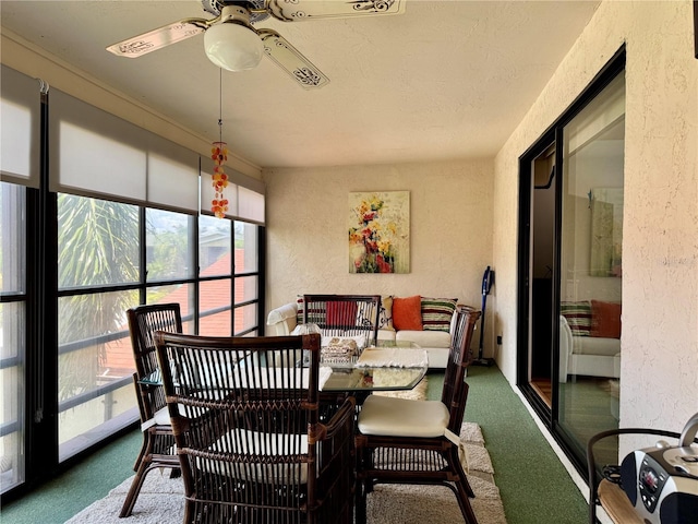 5400 34th St W Unit H12, Bradenton, FL 34210 - sunroom featuring plenty of natural light and a ceiling fan
