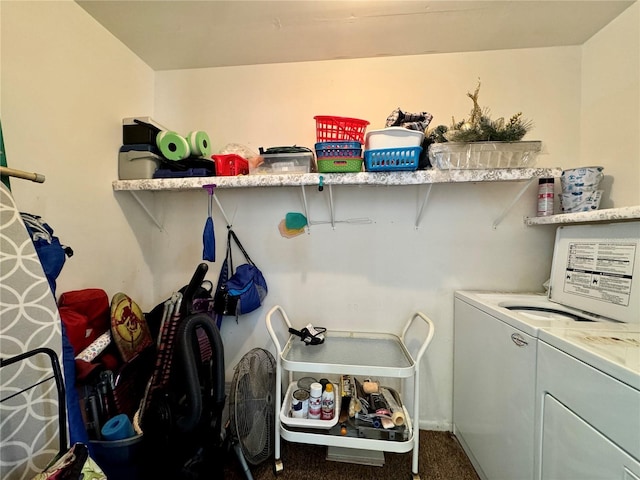 5400 34th St W Unit H12, Bradenton, FL 34210 - washroom with washer and dryer and carpet