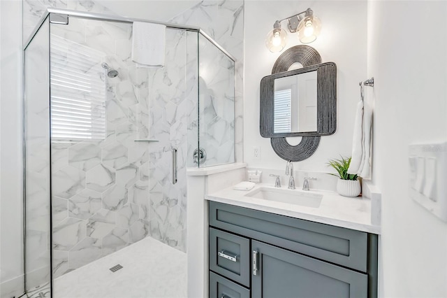 5219 Calle Menorca, Sarasota, FL 34242 - bathroom with a marble finish shower and vanity