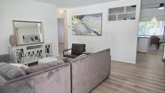 3730 Ferguson St, Sarasota, FL 34233 - living area with wood finished floors and baseboards