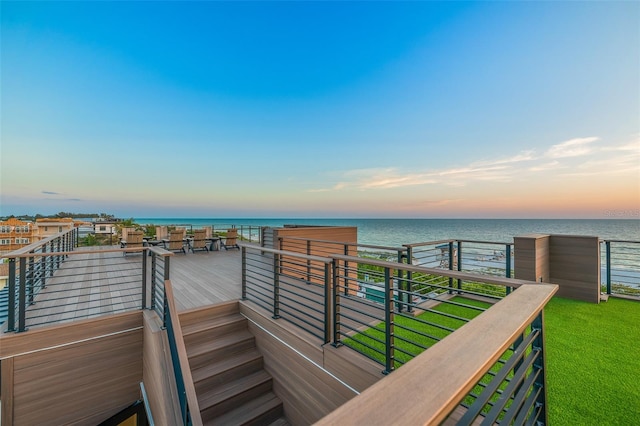 100 6th St S, Bradenton Beach, FL 34217 - deck featuring a water view