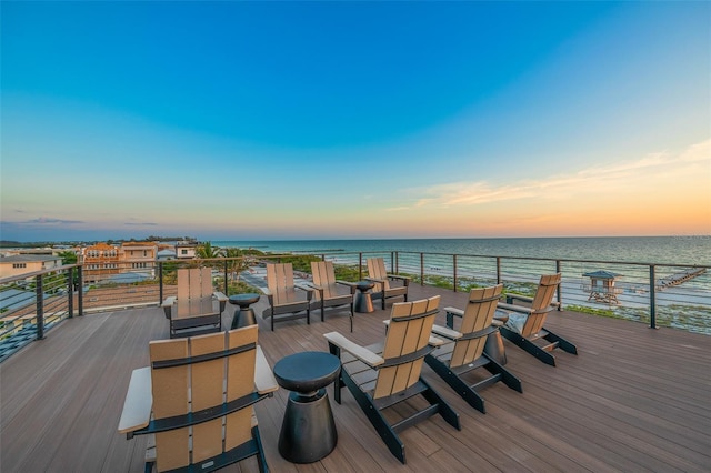 100 6th St S, Bradenton Beach, FL 34217 - wooden terrace featuring a water view