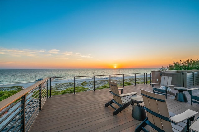 100 6th St S, Bradenton Beach, FL 34217 - deck at dusk with a water view