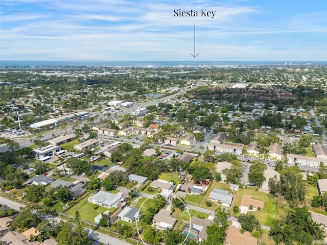 5639 Blount Ave, Sarasota, FL 34231 - aerial overview of property's location featuring nearby suburban area