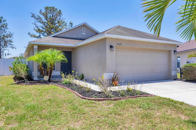 3429 97th Ln E, Palmetto, FL 34221 - single story home with an attached garage, driveway, stucco siding, and roof with shingles